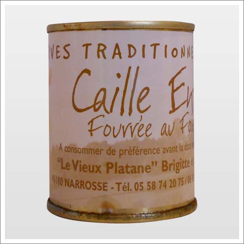 Caille désossée fourrée 30% foie gras